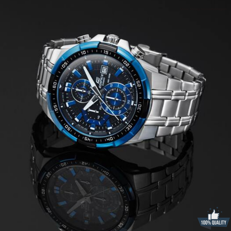 EDIGICE 1A2110239 Silver Blue Dial Watch.