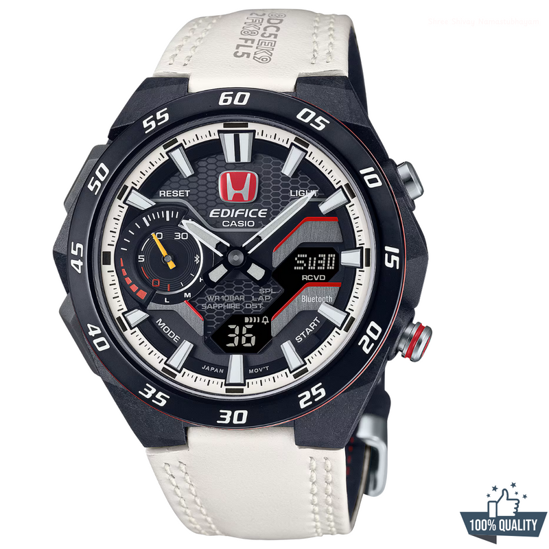 EDIGICE-211501 Edifice White Honda Racing Watch.