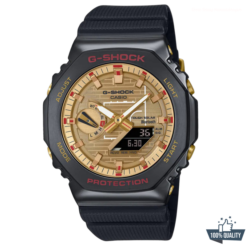 G-210012 Premium Black Golden Watch.