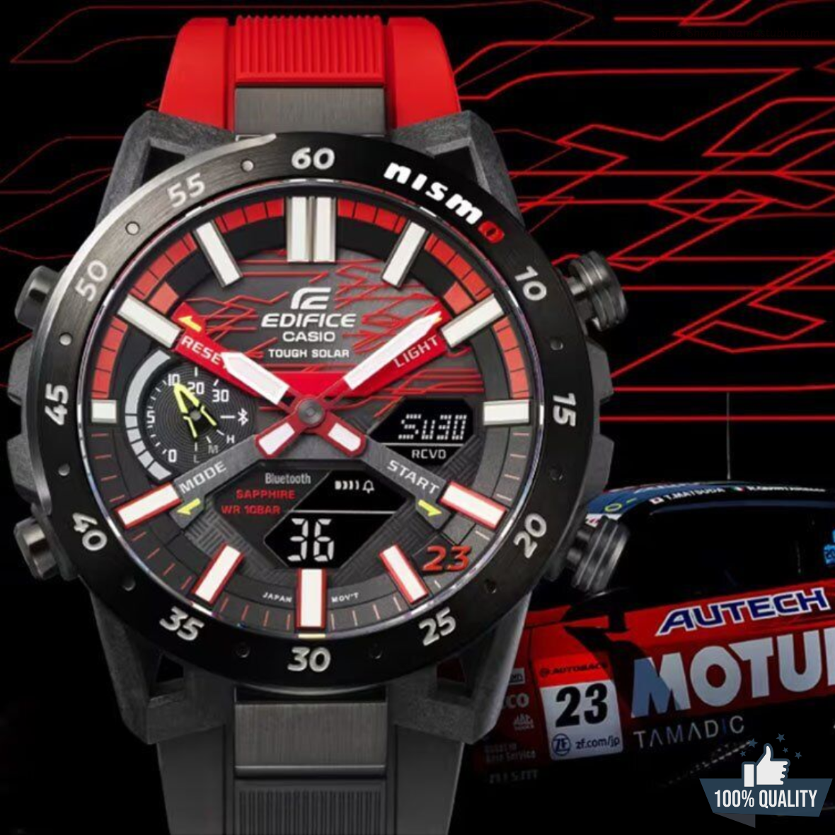 ECB-T21100 Edifice SOS Red Honda Watch - Image 6